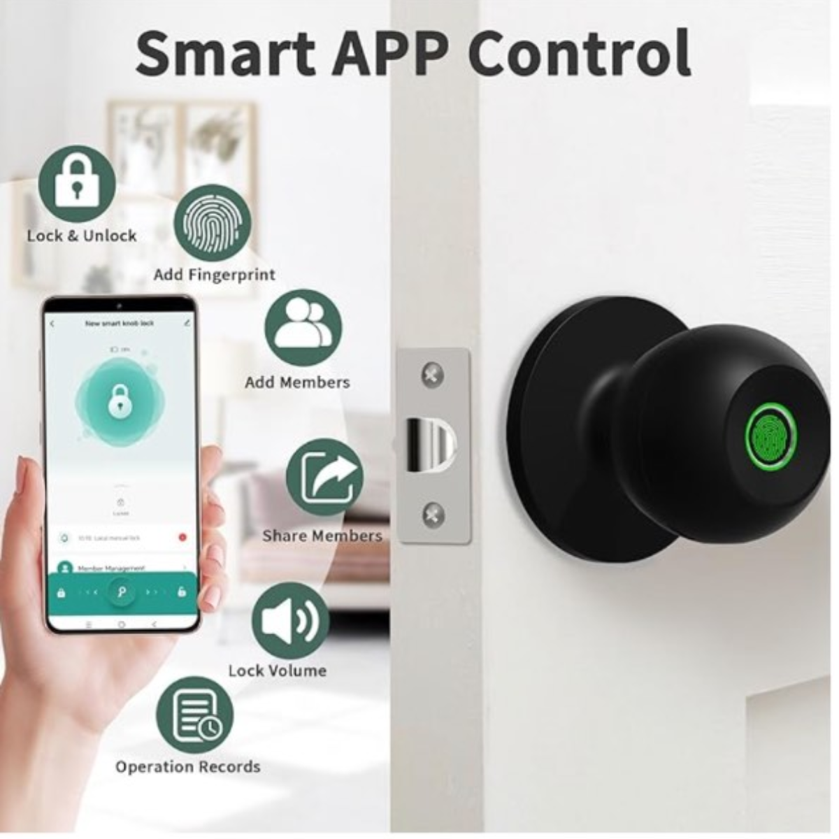 Cerradura Inteligente Tipo Perilla L02